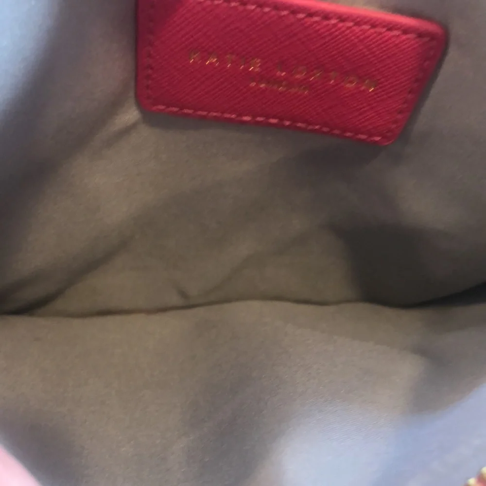 KATIE LOXTON FREE SPIRIT TEXTURED PERFECT POUCH PINK GOLD EMBOSSED NEW WITH TAGS